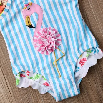 1-5Years Naujagimiams, Vaikams, Kūdikių Mergaitės Flamingo Bikini maudymosi Kostiumėliai maudymosi kostiumėlį, Maudymosi Paplūdimys