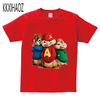Alvin and the Chipmunks Alvin Print t-shirt vaikai viršūnes Tee Patogūs marškinėliai berniukui, mergina Atsitiktinis animacinių filmų Trumpas Rankovėmis TEE camiseta