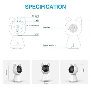 A280 Smart WiFi Kamera Protingas 360° Kampu Visą Vaizdą HD 1080P Saugumo Kameros Patalpų Namuose, Kūdikių Priežiūros