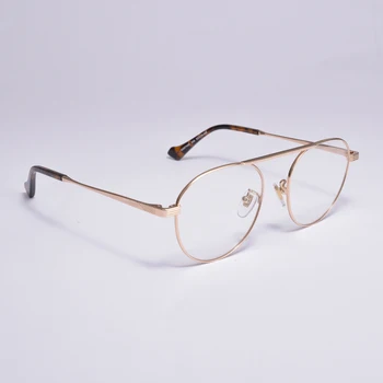 Italų Prekės ženklo Pilotas formos akiniai metalo optinis moterys vyrai akinius rėmo GG0744O Recepto Akiniai rėmeliai, skirti moterims, vyrams