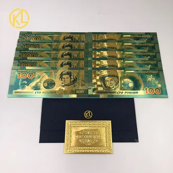 RU019-2 10vnt suvenyrų Aukso Banknotų su žymių astronautų Herojus suvenyrų dovanos