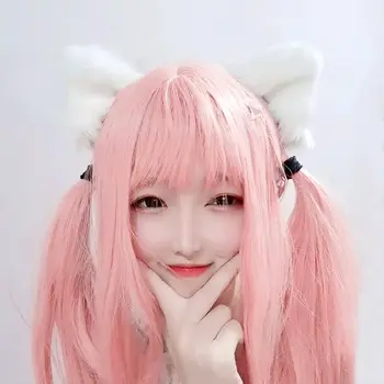 KARŠTO Modeliavimas Kačių Ausų Kemonomimi KC Plaukų lankelis Lolita Šukuosena Minkštas Mergina Prabangus Plaukų Segtukas, Puikus Anime Cosplay Ausis Įrašą Prop