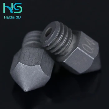 Boquilla de acero endurecido Šveicarijos MK8 filamento de 1,75 MM rosca de m6 de alta temperatura para impresoras 3D hotend cr10 ender