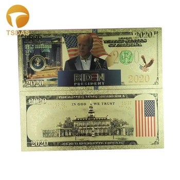 Amerikos Banknotus 2020 Joe Bidenas Padirbtų Pinigų Aukso Folija Banknotų Ne valiuta, Auksas Banknotai Jungtinės amerikos valstijos Erzina Dovanos