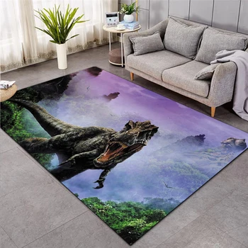 Šiaurės 3D Dinozaurai kilimas vaikams, gyvenamasis kambarys sofos, miegamojo vaikams žaisti, mat animacinių filmų salonas daug kilimų prieškambario durų kilimėlis pritaikytas