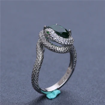 925 Sidabro Siela Skaldytų Blue Bridge Žiedas Europos ir Amerikos cirkonis gyvatė vestuvinį žiedą populiarus cirkonis žiedas