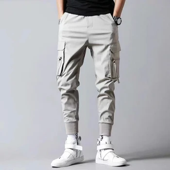 2020 Naujas Hip-Hop Jogger vyriškos Juodos Haremo darbo drabužiai Multi-Pocket Juostelės vyriškos Sportinės Kelnės Streetwear Atsitiktinis vyriškos Laisvalaikio Kelnės