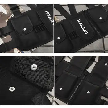 DIINOVIVO Karšto Mados Krūtinės Įrenginys Juosmens Krepšys Pack Multi-pocket Hip-Hop Streetwear Funkcinės Karinis Taktinis Krūtinės Maišelį WHDV1039