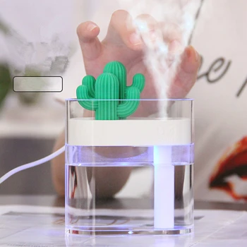 160ML Oro Drėkintuvas Aišku, LED Kaktusas Nešiojamas Ultragarsinis Silent USB Aromato eterinis Aliejus Difuzoriaus Namo Automobilių Office Oro Valytuvas