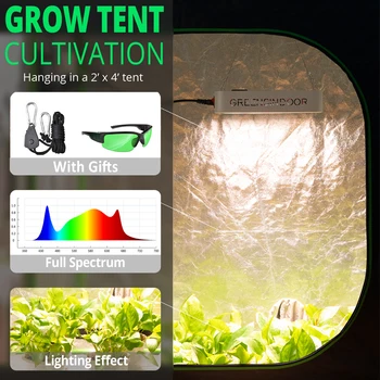 Greensindoor Phytolamp Augalų 2000W Fito Lempa Su Daržovių Ir Žydi Režimas 3500K LED Grow Light Patalpų Gėlės Auga Palapinę Lauke