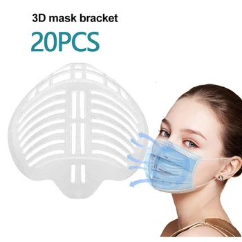 20Pcs Kvėpuojantis 3D Vožtuvas Burnos Kaukę Paramos Kvėpavimo Padėti Kaukė Vidinės Pagalvėlės Laikiklis Silikono Kaukė Turėtojas
