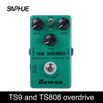TS9 ir TS808 Du Režimai Tube Screamer 2 in 1 Overdrive Gitara Poveikis Overdrive Pedalas