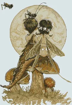 NEMOKAMAS pristatymas Aukščiausios Kokybės mielas skaičiuojami kryželiu rinkinys Clair de Lune grybų fairy, mėnulio fėja Rouge Tarpeklis nimue nium