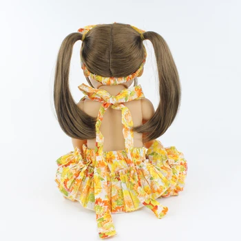55cm Full Body Silikono Reborn Baby Doll Žaislas Vinilo Gyvas Kūdikių Dress Up Princess Bamblys Gimtadienio Dovana Vaikams, Žaislai Mergaitėms