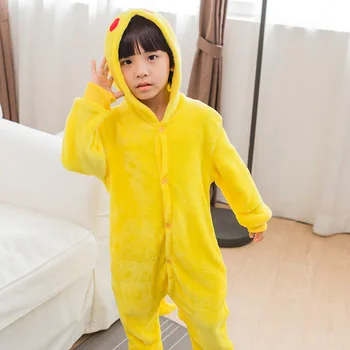Vaikai Kigurumi Pižama Vaikams, Kūdikių, Mergaičių Pižamos Berniukui Sleepwear Ilgomis Rankovėmis Gyvūnų Anime Onesie Kostiumas Jumpsuit Pyjama