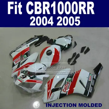 Custom Kelių Įpurškimo purvasargiai dalys Honda CBR1000RR 2004 m. 2005 m CBR 1000 RR 04 05 CBR 1000RR balta castrol lauktuvės korpusų rinkiniai