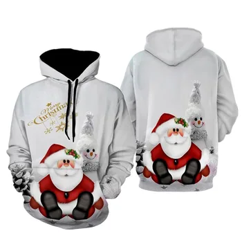 2020 Nauja Rudens Ir Žiemos Kalėdų Džemperis 3D Spausdinimo Negabaritinių Gobtuvu Megztinis Unisex Vyras Moteris Juokinga Bjaurusis Kalėdų Džemperis