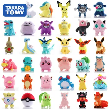 Naujas 41 Stilius TAKARA TOMY Pokemon Pikachu Squirtle Įdaryti Hobis Anime Pliušinis Lėlės, Žaislai Vaikams Kalėdų Renginį Dovana