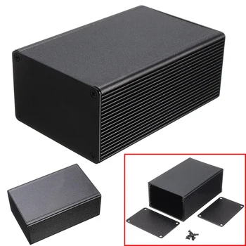 Aliuminio korpusas 100x66x43mm Aliuminio Elektroninių Box Black PCB Priemonės Skaitiklio Gaubto Atveju 