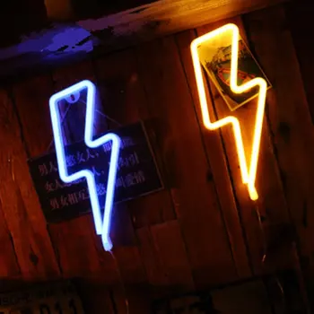 Žaibo Formos Naktį Lempa, LED Buities Festivalio Kūrybos Kabantys Papuošalai USB Baterija Atveju Dvigubos Paskirties 4.5 V Naktį Šviesos