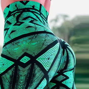High Waisted 3D Atspausdintas Jogos Kelnės Moterims Scrunch Grobis Antblauzdžiai Sportwear Klubo Iki Liesas Pėdkelnės, Kelnės Atsitiktinis Streetwear