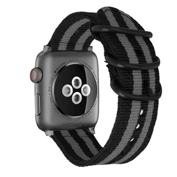 Nylon dirželis Žiūrėti apple watch band 44mm 40mm IWatch Serijos 2 3 4 5 watchband 38mm 42mm Riešo Apyrankę 