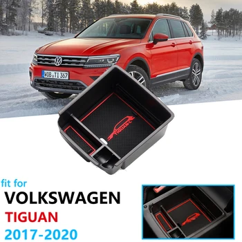 Automobilių Organizatorius Reikmenys Volkswagen VW Tiguan MK2 2017 2018 2019 2020 Porankiu Dėžutės Saugojimo Sukrovimas Valymas Monetų Dėžutė Kilimėlis