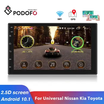Podofo 2Din GPS Android 10.1 Automobilio Radijas 7