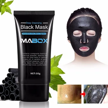 Mabox Blackhead Šalinimo Bambuko anglis Juoda Kaukė Giliai išvalyti Nulupkite veido Kaukė Poras Spuogų Gydymas Naftos-kontrolės Dropshipping