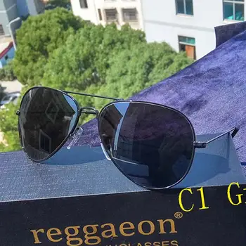 Prabanga Raggaeon žmogus Stiklo lęšio akiniai nuo saulės moterims, Aukštos kokybės uv400 Retro markės dizaino pilotas saulės akiniai veidrodis Atspalvių Unisex