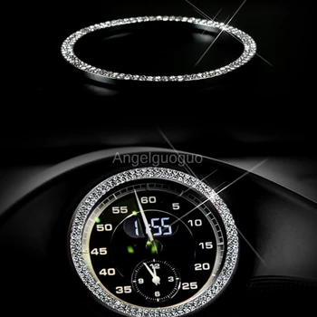 Angelguoguo Automobilio Konsolės laikrodis laikrodžiai laiką apdailos žiedas dangtelio lipdukas, Skirtas 