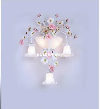 Kaime Romantiška LED Namų Šviesos W57cm H80cm E14 Dekoratyvinių Gėlių Sienos Lempos Keramikos Namų Apšvietimo Spalvinga Patalpų Lempos