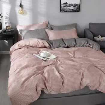 49 namų Tekstilės polka dot lovos užvalkalai pledas patalynės komplektai rožinė širdis myli antklode padengti nustatyti antklodė padengti paklodės karalienė king size