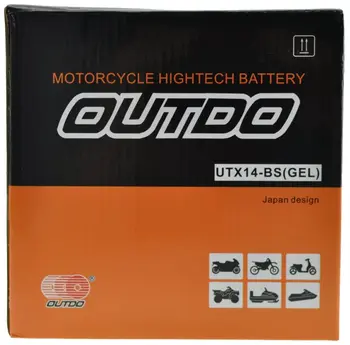 Bateria Moto YTX14-BS-GEL GELIO baterijos