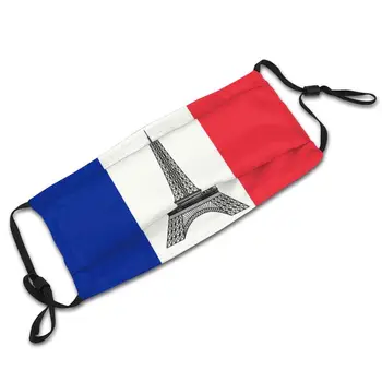 Prancūzijos vėliava Plaunama Burnos, Veido Kaukė Suaugusiųjų prancūzijos La Tour Eiffel, Stabdžių Migla Dulkių Kaukė su Filtrais, Respiratorius Mufelinė 2.5 PM