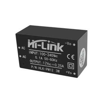 Nemokamas pristatymas 2vnt originalus Hi-Link ac dc 12v 3w mini maitinimo modulis 220v izoliuotas perjungti režimą transformatorius HLK-PM12