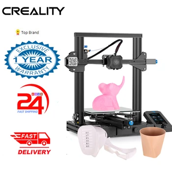 Creality 3D Ender 3 V2 3D Spausdintuvo Rinkinys Visi-Metalo Integruotos Struktūros Silent Mainboard Nauja vartotojo SĄSAJA Ekrane Tęsti Spausdinimą