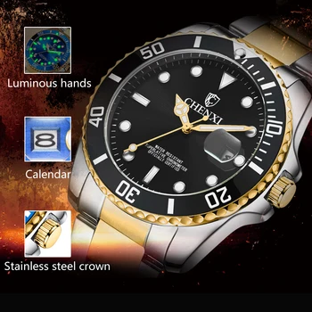 CHENXI Mados Vyrų Laikrodžiai vyriški Kūrybinio Verslo Kvarcinis Laikrodis atsparus Vandeniui Žiūrėti Vyrų Nerūdijančio Plieno Laikrodžiai Relogio Masculino