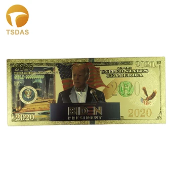 Amerikos Banknotus 2020 Joe Bidenas Padirbtų Pinigų Aukso Folija Banknotų Ne valiuta, Auksas Banknotai Jungtinės amerikos valstijos Erzina Dovanos