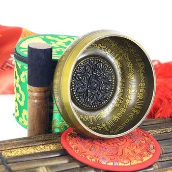 Naujas Tikėjimo Dainavimo Dubuo Rinkinys, Atidumas, Mantra Joga Su Plaktuku Dovana Ornamentu Namų Tibeto Chakra Gijimo Meditacija nepalas