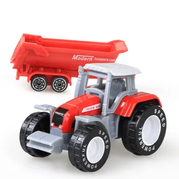 COOLPLAY 4pcs/set Lydinio Inžinerijos Automobilio Žaislo Traktoriaus Modelį Ūkio Transporto priemonės Diržą Berniukas Žaislas Automobilio Modelio Vaikų Dienos Gimtadienio Dovanos