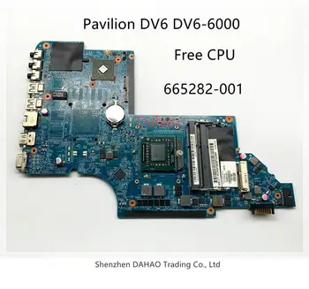 665282-001 Nešiojamojo kompiuterio plokštę HP Pavilion DV6 DV6-6000 LIZDAS FS1 DDR3 Pagrindinė plokštė Nemokamai CPU visapusiškai išbandytas