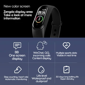 M4 Smart Juosta Pedometer Apyrankė Sporto Apyrankę Fitness Tracker Smart Watch Širdies ritmas, Kraujo Spaudimo Monitorius Smartband
