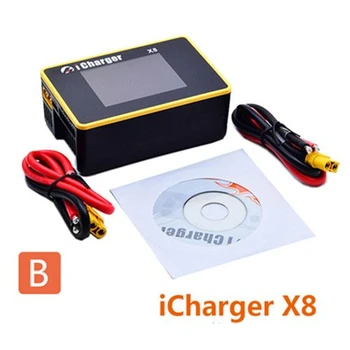 ICharger X8 1100W 30A DC LCD Ekranas, Smart Baterijos Likutis Įkroviklis Išleidiklis 1-8s LiPo/Lilo/LiFe/LiHV Baterija RC Drone Modelis