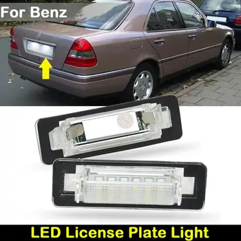 Už Benz E-CLASS W210 C-CLASS W202 4Door Sedanas Facelift Automobilio Galinis baltas LED licenciją plokštelės šviesos numerį lempos