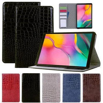 Case for Samsung Galaxy Tab 8.0 2019 SM-T290 SM-T295 T297 Krokodilo Modelis Stovėti Planšetinio kompiuterio Dangtelis 
