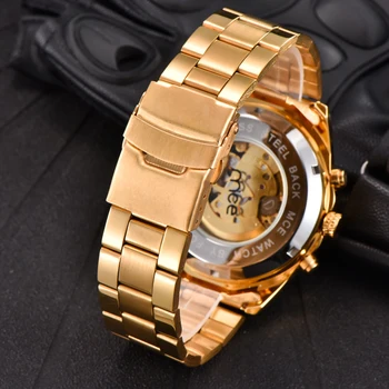 AG Žiūrėti Vyrų Skeletas Automatinis Mechaninis laikrodis Aukso Skeletas Derliaus Vyras Žiūrėti Mens Sporto Watch Top Brand Prabanga
