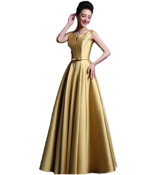 Vestido de festa 2020 naujus satino sexy V kaklo Linija, bordo, aukso violetinė bridesmaid suknelę vestuvių vestido de fiesta largo