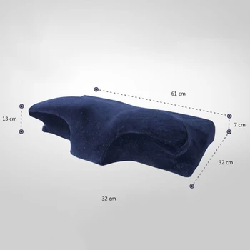 YRHCD Naujas Stilius Lėtai Rikošetas Atminties gimdos Kaklelio Pagalvę Ragų formos dizainas Ortopedijos Kaklo apsaugos Pagalvės dydis 60x30x13cm