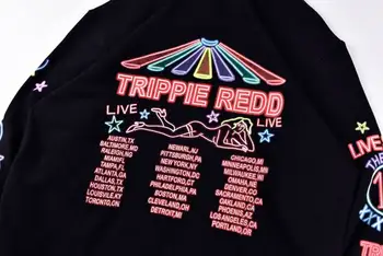 Trippie Redd hoodies merch trippieland juokinga raidžių mergina spausdinti streetwear klubo hopTrippie Redd megztiniai vyrams, moterims